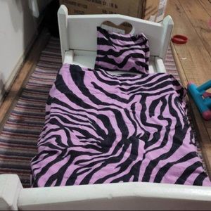 Wood handmade doll bed